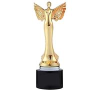 Trofeo Angelo Alato Creativo, Premio per Competizione, Regalo per Feste, Souvenir in Cristallo, Trofei con Incisione Personalizzata(Gold)