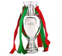 Trofeo commemorativo di calcio europeo, replica della coppa del trofeo di calcio europeo per tifosi sportivi (26 cm)