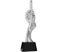 Trofeo Creativo di Pittura A Pennello Scuola Statale E Provinciale Calligrafia E Concorso di Pittura Premi Trofei Talento Trofeo di Scrittura più Bella, Silver, 30 * 8cm