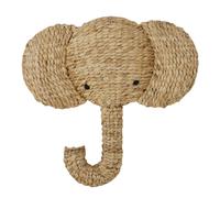 Trofeo da parete elefante in fibra vegetale 52x50 cm