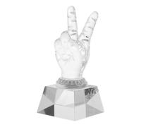 Troféo Decorativo in Cristallo Delicato, Premio Semplice Trasparente | Forma Vivace e Decorata, per Festival e Giardini Cortili, Accessorio da Esposizione