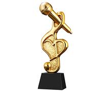 Trofeo dei Premi Festival Musicale Trofeo Microfono d'oro nella Competizione di Canto Musicale Trofeo Creativo Oro, Argento E Rame Premi Trofeo Concorso Discorsi d'Amore(Gold)