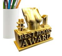 Trofeo delle tette Naughty - Commedia in resina 25x11x5cm, artigianato durevole, caratteristica umoristica con display desktop divertente | Regali di festa, casa, ufficio e amici per adulti, Natale, R