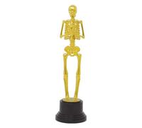 Trofeo di Halloween a forma di scheletro - Coppa dorata su base nera - circa 22 cm - Premio per il concorso di costumi e la cerimonia di premiazione - Decorazioni per feste a tema Halloween