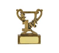 Trofeo per vincitore del primo posto con stella d'oro - premio campione mini coppa per un vincitore, eroe, vincitore del premio, vincitore, medaglia d'oro, più forte, numero 1, ornamento, regalo per