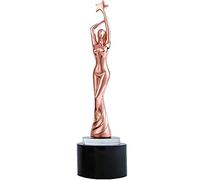 Trofeo Premio con Statua di Una Dea Graziosa, Premio per Concorso, Regalo per Feste, Souvenir di Cristallo, Trofei con Incisione Personalizzata(Copper)