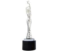 Trofeo Premio con Statua di Una Dea Graziosa, Premio per Concorso, Regalo per Feste, Souvenir di Cristallo, Trofei con Incisione Personalizzata(Silver)
