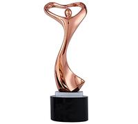 Trofeo Premio Omino Dorato Danzante, Trofeo Statuetta in Metallo, Coppa dei Vincitori in Oro, Argento E Bronzo, Base in Cristallo Nero, Trofei con Incisione Personalizzata(Copper)