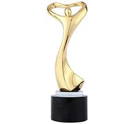 Trofeo Premio Omino Dorato Danzante, Trofeo Statuetta in Metallo, Coppa dei Vincitori in Oro, Argento E Bronzo, Base in Cristallo Nero, Trofei con Incisione Personalizzata(Gold)