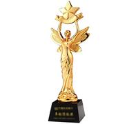 Trofeo Trofei Personalizzati da Donna Eleganti, Statua d'Onore per La Mamma, Trofeo in Resina con Struttura in Metallo Elettrolitico, Premio Squadra Sportiva Campus (Color : Gold Color, S : 29cm)