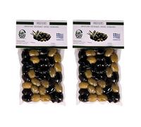 TrofoPlan Olive Greche Miste Kalamata e Verdi 400 g (2 x 200 g) - Olive Sottovuoto | Senza Additivi | Prodotto in Grecia