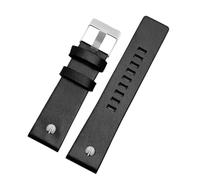 TROGPYXG Bracciale da uomo con cinturino for orologio con rivetto in metallo, compatibile con cinturino in pelle Diesel DZ7257 DZ4343 DZ4459 DZ7311 4318 24 26 28 30 32mm(B Black -steel,28mm)