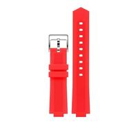 TROGPYXG Cinturino di Ricambio in Silicone Compatibile con Orologio M047.507.11 Compatibile con Allen Ren Stesso Stile Cinturino sporgenza 24x12mm(Red Silver)