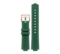 TROGPYXG Cinturino di Ricambio in Silicone Compatibile con Orologio M047.507.11 Compatibile con Allen Ren Stesso Stile Cinturino sporgenza 24x12mm(Green Rose)