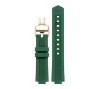 TROGPYXG Cinturino di Ricambio in Silicone Compatibile con Orologio M047.507.11 Compatibile con Allen Ren Stesso Stile Cinturino sporgenza 24x12mm(Green Gold 1)