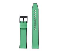 TROGPYXG Cinturino for Orologio con Texture FKM, Cinturino in Gomma FKM a sgancio rapido e Cinturino Ibrido FKM, Compatibile con Orologi subacquei(Black Mint Green 2,20mm)