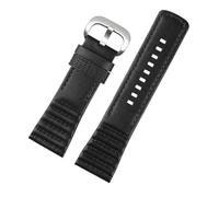 TROGPYXG Cinturino for orologio da uomo in pelle di vacchetta da 28 mm cinturino morbido nero nero cinturino rosso compatibile con Seven Friday M2/Q201/02/03(01Black-S pin)