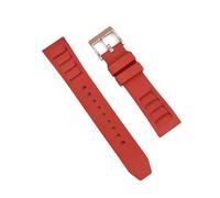 TROGPYXG Cinturino for Orologio in Gomma FKM Fluoro Design 2025, Impermeabile, for Immersioni, a sgancio rapido, Traspirante, Universale, Sportivo(Red 4,20mm)