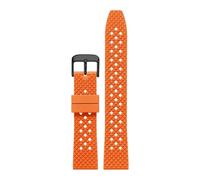 TROGPYXG Cinturino for Orologio in Gomma FKM Honeycomb Tropic da 18 mm a 24 mm, Cinturini for Orologi in Gomma fluorurata FKM Traspirante a sgancio rapido(OrangeDsblack,21mm)