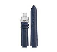 TROGPYXG Cinturino for orologio in pelle compatibile con Casio EFB-680 GSTB400 GST-B400/B200 ECB-10YD Modifica cinturino 24x14mm Bracciale Nero Blu(Blue-silver B,24X14mm)