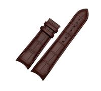 TROGPYXG Cinturino for orologio in pelle con estremità curva da 22 mm, 23 mm e 24 mm, compatibile con cinturino for orologio Tissot 1853 COUTURIER T035627A T035407A T035439, cinturino da uomo(Brown-no