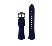 TROGPYXG Cinturino in gomma siliconica modificata compatibile con l'orologio Maserati Trident R8821108039 R8821108038/8035/8025 Accessori for cinturini sportivi(Blue-black A,21mm)