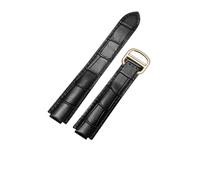 TROGPYXG Cinturino in pelle for orologio. Compatibile con il bracciale Cartier Blue Balloon. Sostituisci il cinturino in pelle di mucca for donna da 16-9 mm, 18-11 mm, 20-12 mm, 22-14 mm.(Black-gold,8