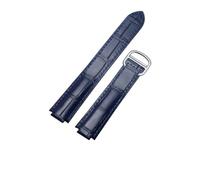 TROGPYXG Cinturino in pelle for orologio. Compatibile con il bracciale Cartier Blue Balloon. Sostituisci il cinturino in pelle di mucca for donna da 16-9 mm, 18-11 mm, 20-12 mm, 22-14 mm.(Blue-silver,