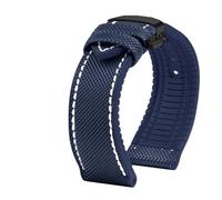 TROGPYXG Compatibile con cinturino orologio Citizen Blue Angel da uomo Wave AT8020-54L/8020-03L/JY8078 Nlon con motivo in fibra di carbonio+cinturino in gomma 22mm 23mm(White Light Pur,21mm)