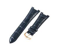 TROGPYXG Compatibile con Gli Orologi Patek Philippe con Cinturino in Pelle di Mucca Nautilus Series 5712G 5711 Notch 13 da 25 mm(Blue-RS-K20)