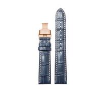 TROGPYXG Compatibile con Longines compatibile con Breitling e cinturino da polso da donna con chiusura a farfalla 22 (blu rosa, 18 mm)