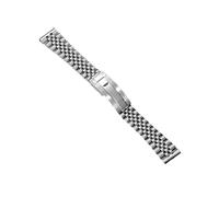 TROGPYXG Compatibile con Rolex Daytona Submariner Yacht-Master GMT Cinturino in Acciaio Inossidabile di Lusso Compatibile con Bracciale Jubilee Curved End 20mm 21mm(Silver,20mm)