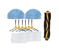 TROGPYXG Compatibile con V-Tac VT-5555 / VT-5556 Robot Aspirapolvere Pezzi di Ricambio Filtro Hepa Rullo Principale Spazzola Laterale Panno for Mocio Filtro Pre-Filtro(Set 4)