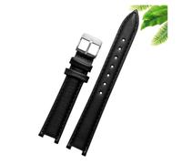 TROGPYXG Orologio con cinturino in pelle Premium Notch compatibile con cinturino for orologio da donna Folli Follie Lady Bubble Series 12mm 16mm 20mm Bracciale(Black sk,12mm)