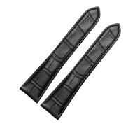 TROGPYXG Pelle Compatibile con Cartier Solo London Santos Cinturino Morbido Cinturino Uomo Donna 16/18/19/20/21/22/23/25mm(Black-No Buckle,25mm)
