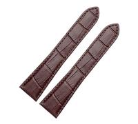 TROGPYXG Pelle Compatibile con Cartier Solo London Santos Cinturino Morbido Cinturino Uomo Donna 16/18/19/20/21/22/23/25mm(Brown-No Buckle,20mm)