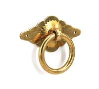 TroHollis Battente per Porta,Battente per Porta Ottone 2X pomello for cassettiera con Anello in Ottone for Decorazione di mobili, armadi, armadietti, Porte, armadi(B Ring Dia 35mm)