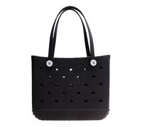 TroHollis Borsa Mare,Borsa Mare Donna Cestino da Spiaggia Extra Large con Borsa da Viaggio Impermeabile for Sabbia, Borsa Anti-Sabbia, Borsa portaoggetti Multiuso for Barca, Piscina, Sport G(Black)
