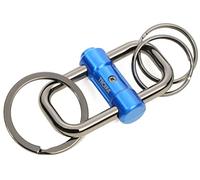 Troika 2-Way Key KR22-09/BL - Portachiavi con 3 anelli portachiavi, in metallo pressofuso, colore: blu, Blu, 3 Schlüsselringe, Portachiavi