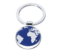 Troika Portachiavi AROUND THE WORLD con anello e catena 7 cm Multicolore (Silber-Blau)