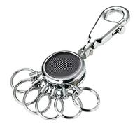 Troika BLACK VISION Portachiavi ad anello e catena, 9 cm, Multicolore (Schwarz Weiß)