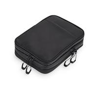 TROIKA Borsa de cavi con 2 scomparti con cerniera BLACK CONNECTED - 2 scomparti interni con tasche a rete e cinghie elastiche per gli accessori (Every Day Carry) - 1 scomparto esterno