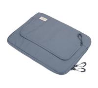 TROIKA Borsa per laptop Blue CYCLE CARRY 2 per laptop fino a 14 pollici, con protezione dagli impatti, scomparto per cavi per accessori, con cinghie elastiche, maniglia e passante per valigia, in