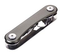 Troika CLEVER KEY Portachiavi ad anello e catena, 10 cm, Multicolore (Silber Titan)