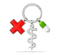 Troika GET WELL Portachiavi ad anello e catena, 8 cm, Multicolore (Mehrfarbig)