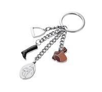 Troika KR13-17-CH Portachiavi Nero Marrone Argento Alluminio KR13-17/CH