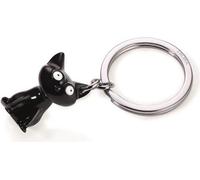Troika Felix il gatto - KR16 - 22/BK - Portachiavi - metallo fuso/smalto - lucido - cromato - nero - Troika originale, Nero, 3 cm, Portachiavi