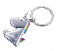 TROIKA KR17-08/MA Keyring Multicolore, Argento portachiave e custodia