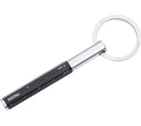 TROIKA Penna multitasking e portachiavi con punta infinita (circa 20 km di lunghezza di scrittura) - ENDLESS TO GO - righello centimetro/pollici - alluminio - nero, argento, Nero Argento, 9,6 x 3 x