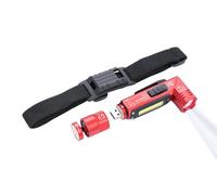 Lampada tascabile/di curvatura.: luce di lavoro/sicurezza/e per la testa - ECO KNICKLICHT - 5 funzioni luminose, luce frontale: 1005 + 50% luce, LED COB laterale - alluminio, plastica ABS